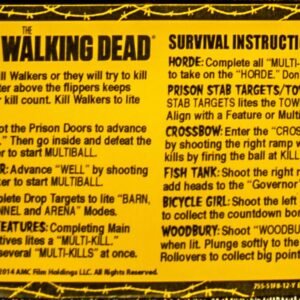 the walking dead pro pinball machine