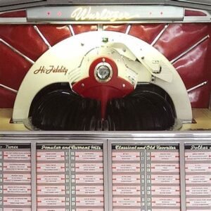 original 1955 wurlitzer 1800 vinyl jukebox