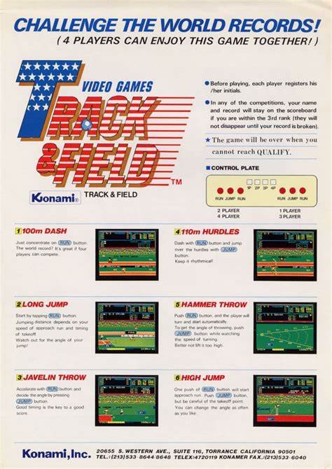 1983 track & field arcade game by konami 1983 track & field arcade game by konami