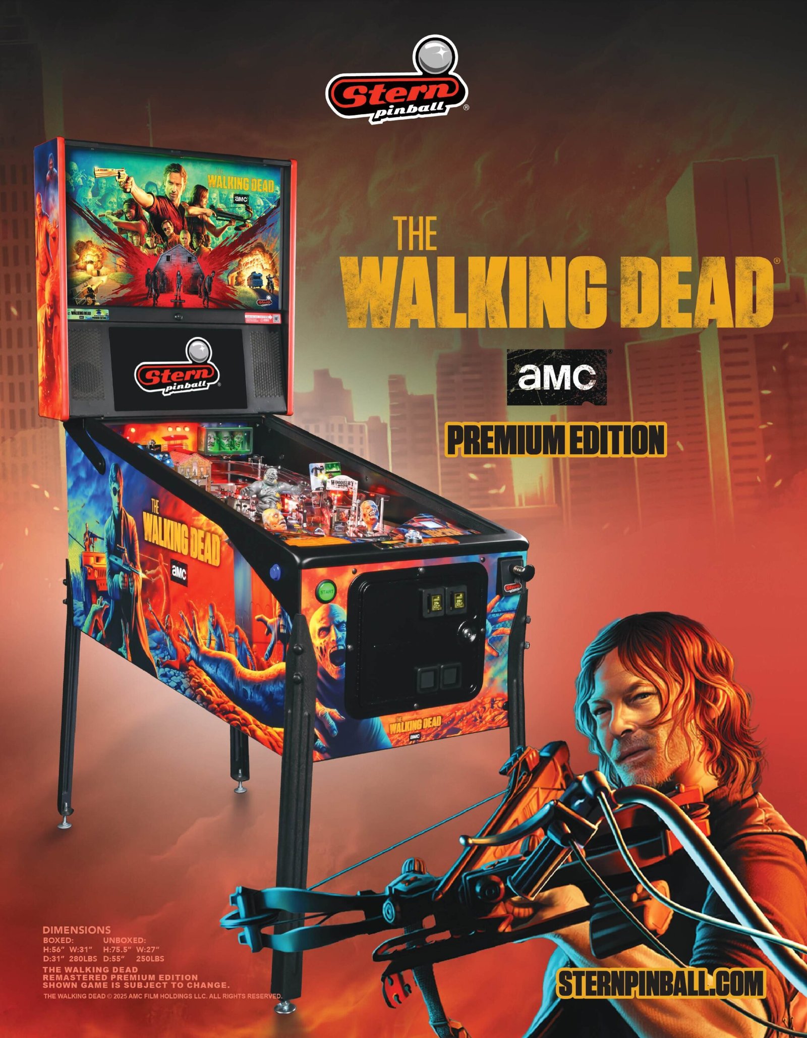 walking dead remastered premium pinball machine by stern walking dead remastered premium pinball machine by stern
